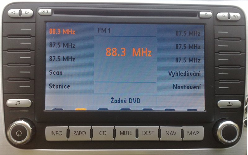 Čeština do auta VW s navigací MFD2 CD