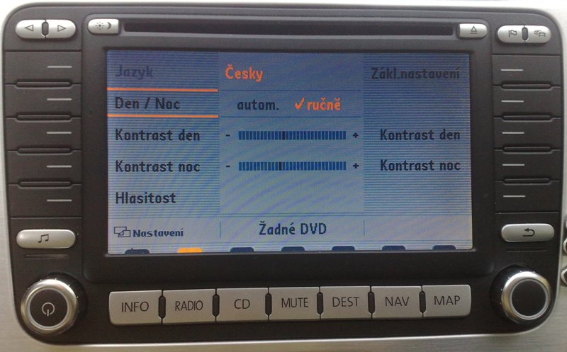 Čeština do auta VW s navigací MFD2 CD